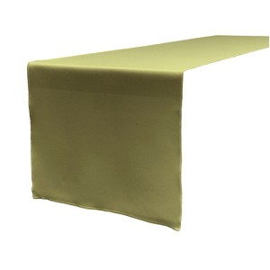 Slickblue 14"x108" Linen-Look Table Runner – Polyester Poplin, Wrinkle-Resistant, Serged Edge Finish, 41 Color Options - 1 of 3