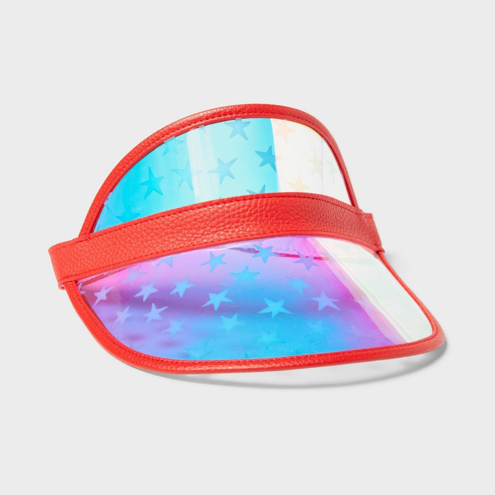 Adult PVC Stars Visor Red - Sun Squad™