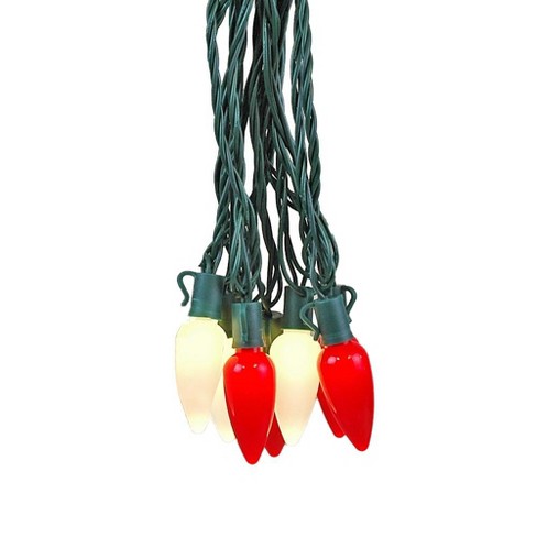 Novelty Lights LED C9 Ceramic Outdoor Lighting, Green Wire (25 Bulbs, 120 V) - image 1 of 4