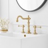 BWE 8 in. Widespread Double Handle 3 Hole Bathroom Faucet Water-Saving With Metal Drain - 2 of 4