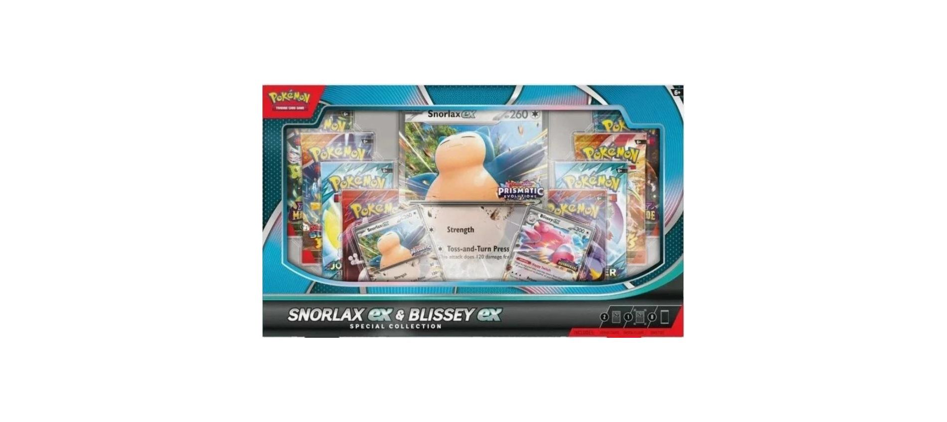 Pokemon TCG: Snorlax ex & Blissey ex Special Collection (2 Foil Promo Cards, 1 Oversize Card & 8 Booster Packs)