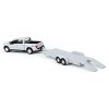 Auto World 1/64 2019 Ford F-150 Stone Gray with Gray Trailer CP7976 - 4 of 4