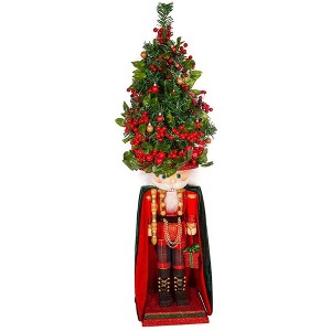 Kurt Adler LED Glowing Plaid Christmas Tree Nutcracker, 36" - 1 of 3