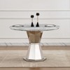 Dolonm 47" Round Modern Marble Dining Table with Stainless Steel Base for Kitchen Dining Room - 3 of 4