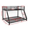 GDFStudio Elton Twin over Full Metal Bunk Bed with Ladder - 4 of 4