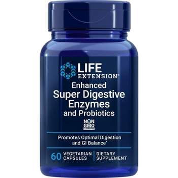 Life Extension Enhanced Super Digestive Enzymes w/Probiotics  -  60 Capsule