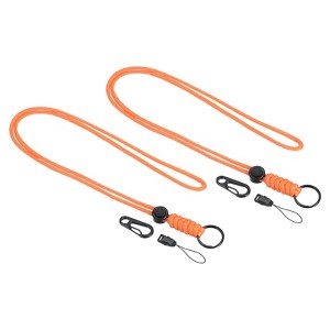 Unique Bargains Badge Lanyard Necklace Keychain Cord Metal Clasp Strap for Key Whistle ID Card Badge Holder 2 Pcs - 1 of 4