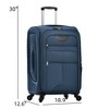 FONTOI 3-Piece Expandable Softside Luggage, 30"/26"/22" Spinner Suitcase with Packing Compartments for Travel, Dark Blue, 18.9"*30"*12.6" - 3 of 4