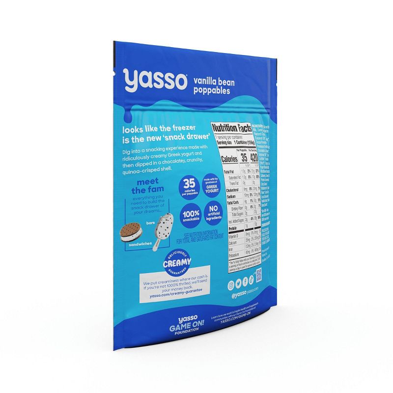 Yasso Frozen Greek Yogurt - Vanilla Bean Poppables - 6.84 fl oz, 3 of 6
