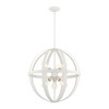 Livex Lighting Stoneridge 6 - Light Pendant in  Textured White - 4 of 4