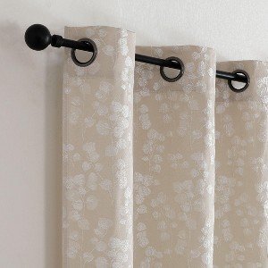 Kate Aurora 2 Piece Pastel Florinda Floral Grommet Top Window Curtain Panels - 84 in. Long - 1 of 4