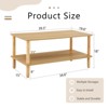ALEXOUN Coffee Table with 2-Tier Open Storage Shelf & Rubber Wood Legs - Rectangular Center Table for Living Room,Home Office Small Spaces - 3 of 4