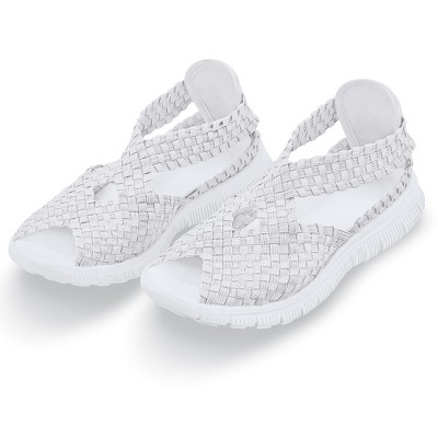 Collections Etc Stretch-weave Sandals