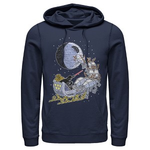 Men's Star Wars Darth Vader Starry Sleigh Pull Over Hoodie - 1 of 4