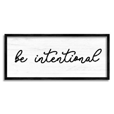 Stupell Industries Be Intentional Inspirational Phrase Framed Giclee Art