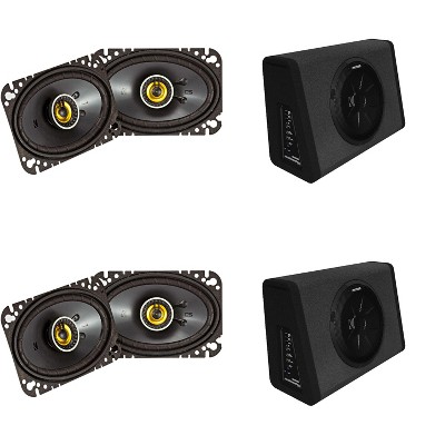 Kicker (2) 11PT250 Powered Sub Enclosure &  (2) 46CSC464 4x6" Bundle