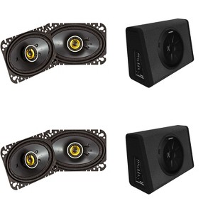 Kicker (2) 11PT250 Powered Sub Enclosure &  (2) 46CSC464 4x6" Bundle - 1 of 4