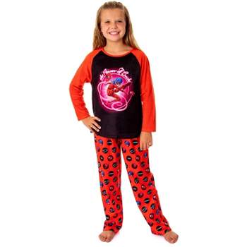 Miraculous: Tales of Ladybug & Cat Noir Girls' Power Luck Pajama Set Multicolored