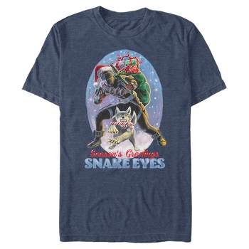 Men's GI Joe Christmas Snake Eyes Season's Greetings T-Shirt