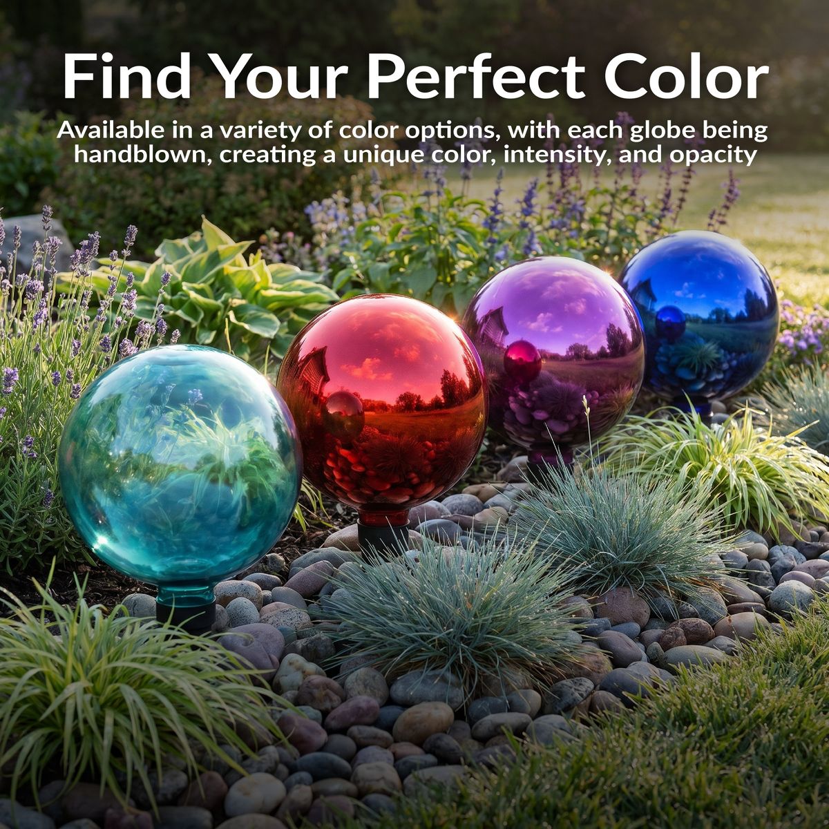 Sunnydaze Indoor/Outdoor Reflective Mirrored Surface Garden Gazing Globe Ball with Stemmed Bottom and Rubber Cap - 10" Diameter - thumbnail 5