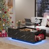 Buenhomino 47.2" Lift Top Coffee Table with Wireless Charging, Bluetooth Speakers & RGB LED Light,High Glossy Coffee Tables for Living Rooms - 3 of 4