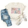 Simply Sage Market Bubble Letter North Dakota Colorful Short Sleeve Tee - 3 of 4