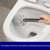Plastic Durable Wall Mounted Cleaning Brush Toilet Holder Set - 2 of 4