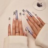 YEVYO Press on Nails Extra Long Coffin - French Rhinestone Bling Glossy for Women and Girls On Fake Nails - Nude - 10 Pcs - 4 of 4
