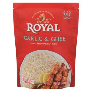 Royal Rice Garlic & Ghee Ready-To-Heat - Case of 6 - 8.5 Oz - 1 of 2
