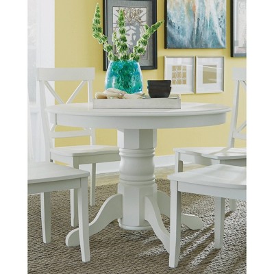 Warwick Off-White Round Wood Dining Table, 42"