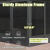 DOMETOUR 13x16.5FT Four Season Aluminum Gazebo with Steel Roof, Movable PVC Screen, Sliding Doors, for Patio/Backyard, Gray - 4 of 4
