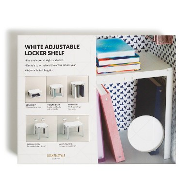 Locker Adjustable Shelf Plastic White - U Brands