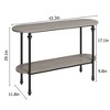 Coolmee Entryway Table, 43.3 inch Console Table with Storage, 2 Tier Sofa Table with Metal Frame, Behind Couch Table for Living Room, Hallway - 3 of 4