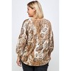 Women's Tie Front Blouse Plus - SEE AND BE SEEN - 3 of 4