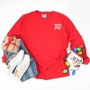 Simply Sage Market Women's Embroidered Whimsical Holly Jolly Stars Long Sleeve Garment Dyed Tee - 3 of 4