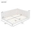 CAVINAS Upholstered Floor Bed Queen Size Modern Wooden Bed Frame with Headboard and 2 Ports for Bedroom - 4 of 4