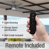 60" Solaria Damp Rated Ceiling Fan with Wall Control & LED Light - Hunter Fan - 3 of 4