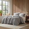 AENKYO King/Cal King Coverlet Set, 3-Piece Textured Jacquard Bedding with Rustic Stag Head Pattern & Pillow Shams - 2 of 4
