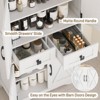 Storage Cabinet with Adjustable Shelves for Bathroom, Living Room, Kitchen Pantry Cabinet - 4 of 4