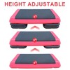 NAYSAYE Exercise Trainer Aerobic Step Platform Adjustable Height for Home Gym Workouts, Black and Red, 30.31"*14.96"*4.33" - 3 of 4