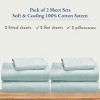 California Design Den 100% Cotton 2-Pack Sheets, Soft & Durable Deep Pocket Full Sheet Set with Sateen Weave, Cooling Sheets - 2 of 4