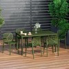 WestinTrends Playa 7-Piece Outdoor Metal Rectangle Patio Dining Table Set With Stackable Resin Patio Dining Chairs - 2 of 4