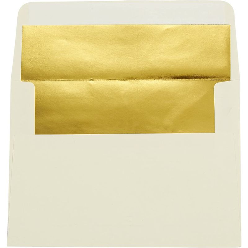Invitation Envelopes with Gold Foil Lining (5.25 x 7.25 Inches, Ivory, 50 Pack), 2 of 6