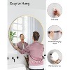 Gold Circle Mirror Metal Frame, Round Wall Mounted Mirror for Bathroom, Entryway, Vanity, Living Room, Bedroom Decor - 2 of 4