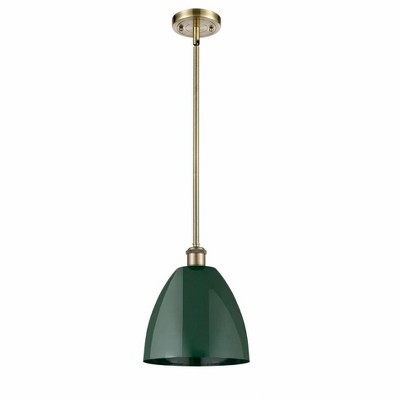 Plymouth Dome - 1 Light Stem Hung Pendant In Industrial Style-10.88 Inches Tall and 9 Inches Wide