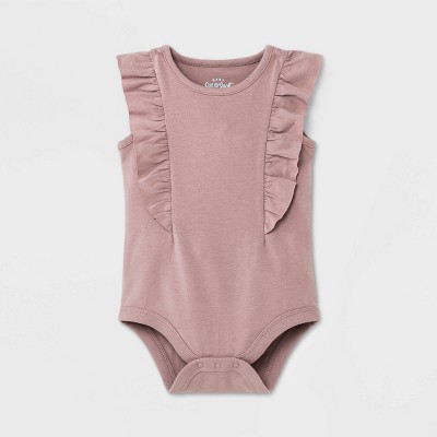 Baby Girls' Mauve Ruffle Bodysuit - Cat & Jack™ Light Purple 0-3M