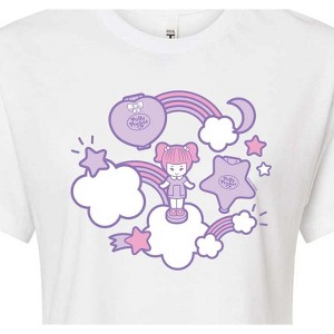 Women's - Polly Pocket - Sticker Collage Cropped Graphic T-Shirt - 1 of 4