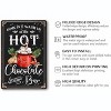 Lomsoe Come in and Warm up at the Hot Chocolate Bar Metal Tin Sign Christmas Sign Vintage Retro Poster Christmas Wall Decor Art Winter Decor 8x12 Inch - 2 of 4
