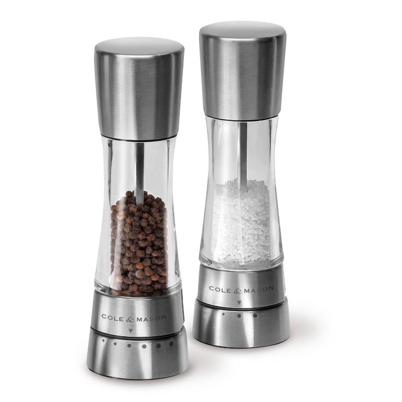 Cole &#38; Mason 7&#34; Stainless Steel Salt and Pepper Mill Gift Set, 1 of 16