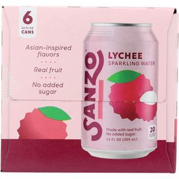 Sanzo Flavored Sparkling Water Lychee - Case of 4 - 6pk/ 12 fl oz